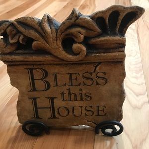 Kurtz Designs: Bless this House cast stone sign
